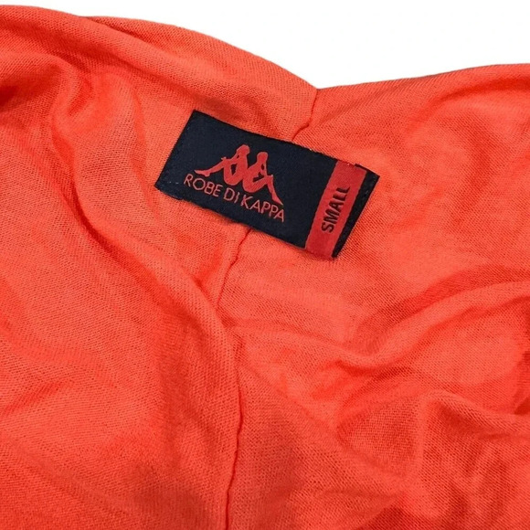 Robe Di Kappa Orange Open Back Cape Sleeve Top S - Picture 4 of 4
